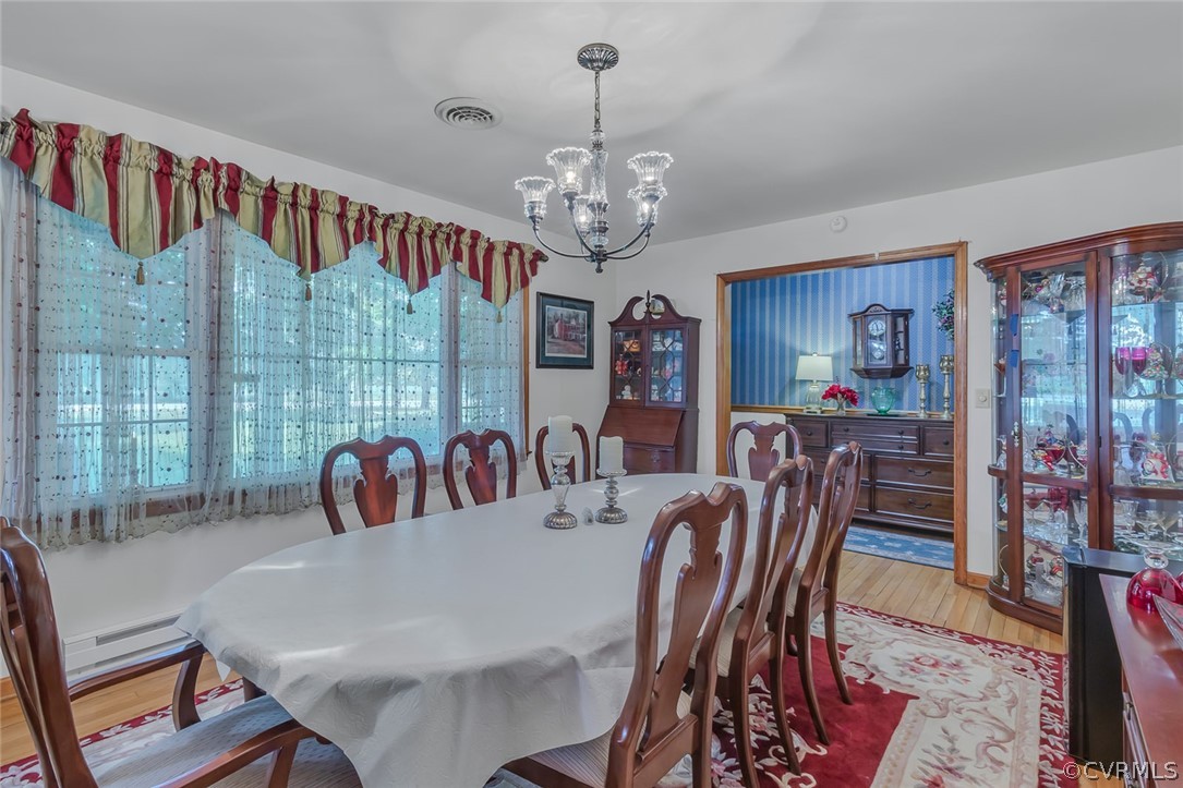 31 Bunker Hill Road Farnham, VA 22460 - Photo 10 of 47 a view of a dining room with furniture window and outside view