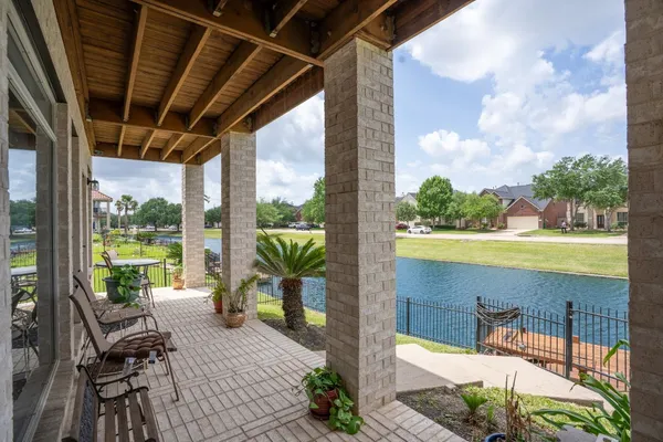 a outdoor view with a sitting space