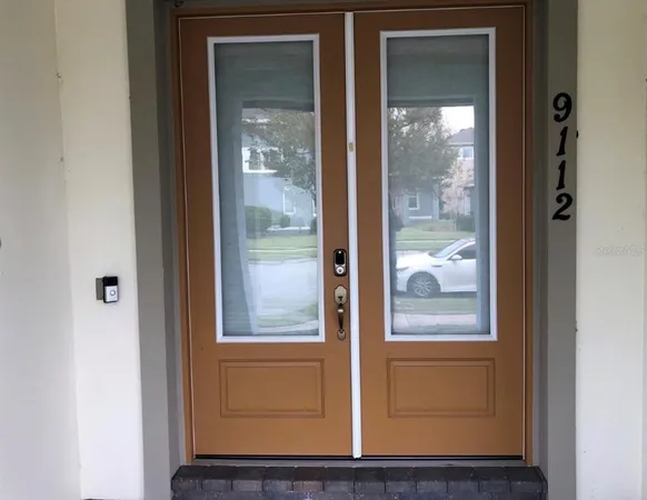 a view of front door