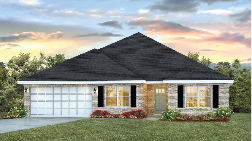 a view of a house with a yard