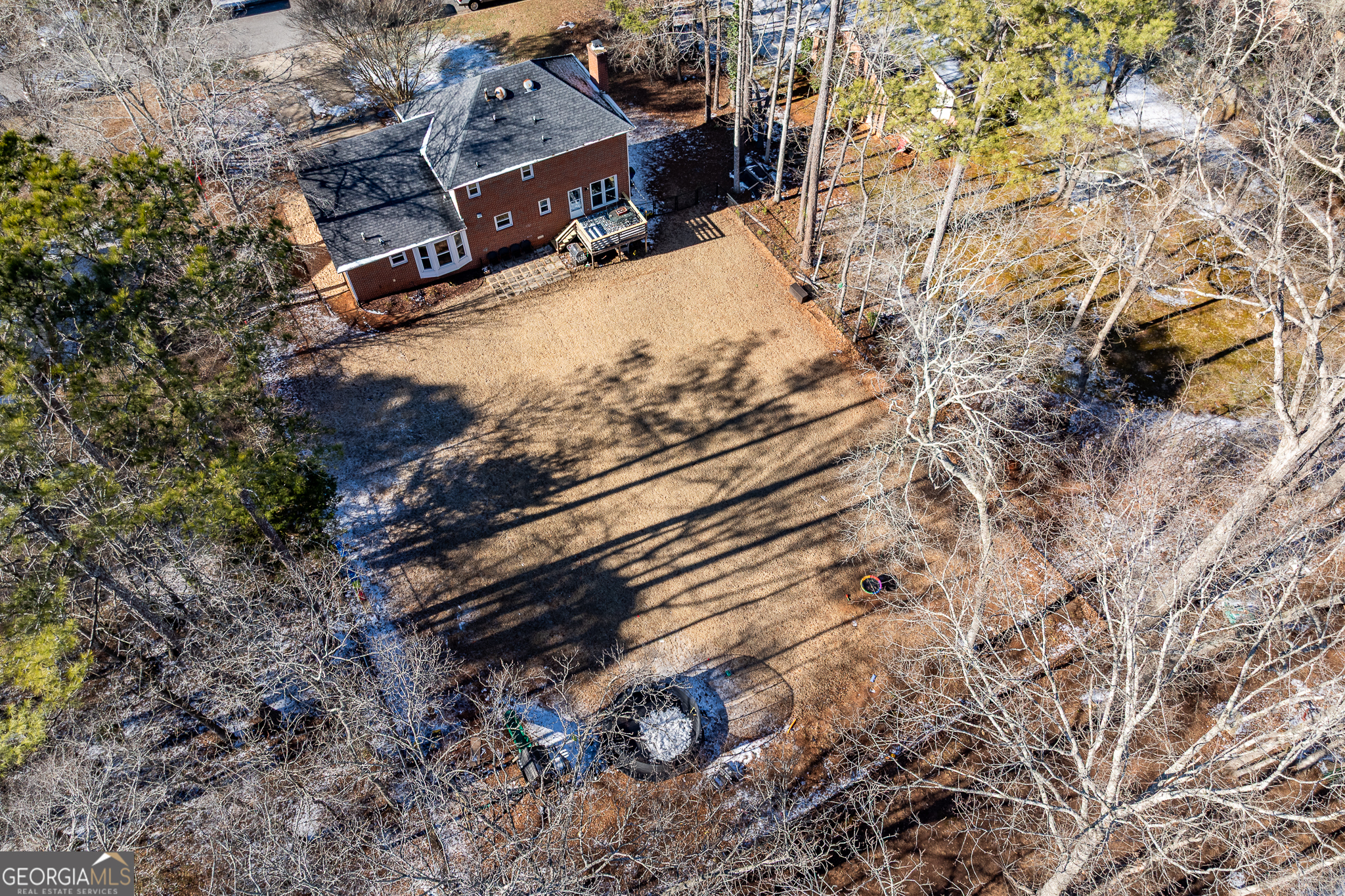 415 Brookstone Drive Athens, GA 30605 - Photo 50 of 55 a view of a backyard of snow
