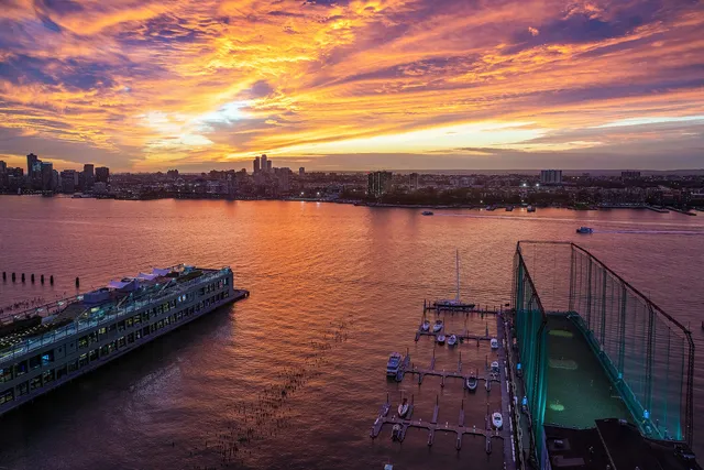 a view of a city with tall buildings