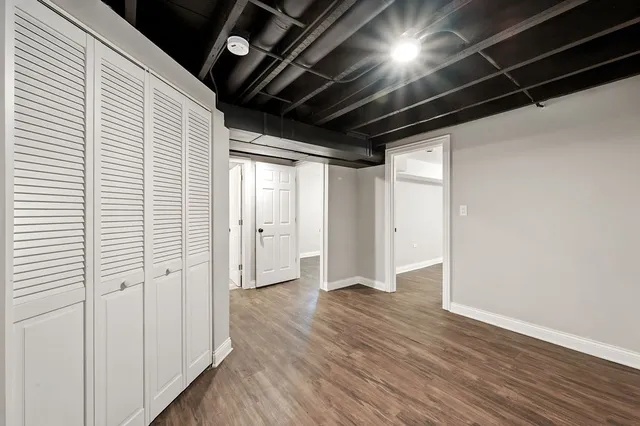 a view of hallway with stairs