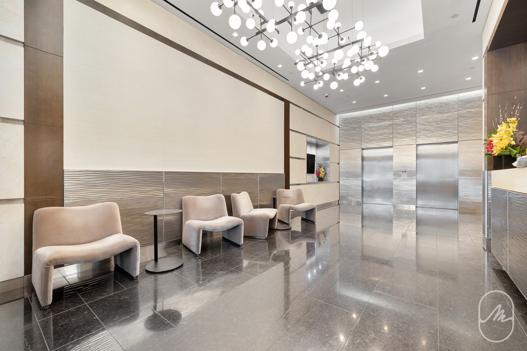290 3rd Avenue, Unit 4C Manhattan, NY 10010 - Photo 18 of 27 a living room with furniture and a chandelier