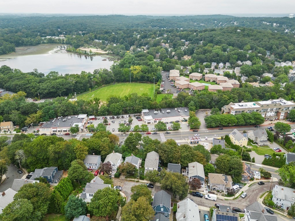 9-13 Sutherland Road, Unit 2 Arlington, MA 02476 - Photo 15 of 15 an aerial view of residential houses with outdoor space and river