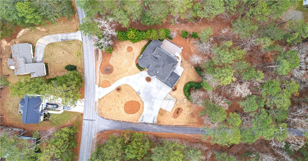 5302 Greenway Drive Villa Rica, GA 30180 - Photo 62 of 79 an aerial view of a house with a yard and garden