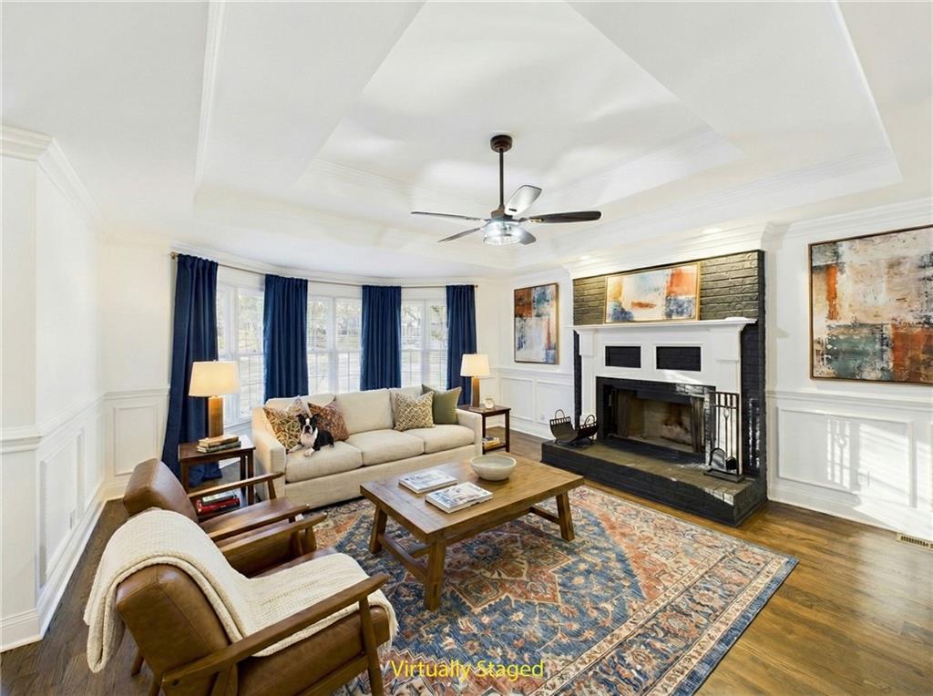 5302 Greenway Drive Villa Rica, GA 30180 - Photo 7 of 81 a living room with furniture and a fireplace
