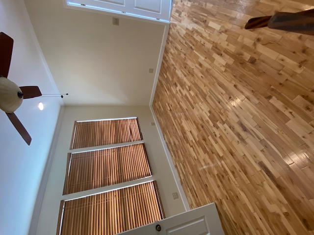 1034 Magnolia Street Lockhart, TX 78644 - Photo 4 of 12 Empty room with ornamental molding, light wood-style flooring, a ceiling fan, and recessed lighting