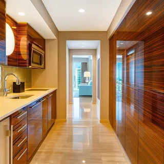 a kitchen with a sink and a stove