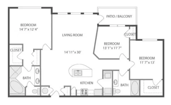 $2,518 | 2400 Parkland Drive Northeast, Unit 339, Atlanta, GA 30324