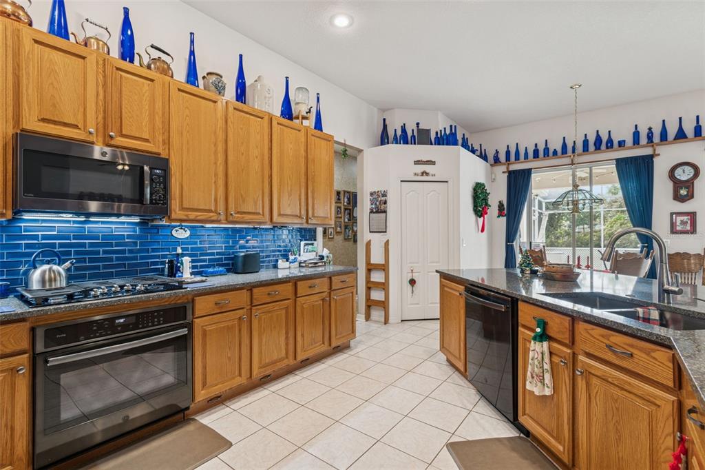 928 Oakview Road Tarpon Springs, FL 34689 - Photo 14 of 75 a kitchen with stainless steel appliances granite countertop a refrigerator and a stove top oven