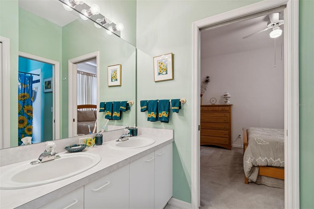 928 Oakview Road Tarpon Springs, FL 34689 - Photo 36 of 75 a en suite bathroom with a sink double vanity and a mirror