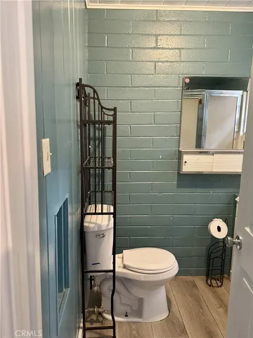a bathroom with a toilet