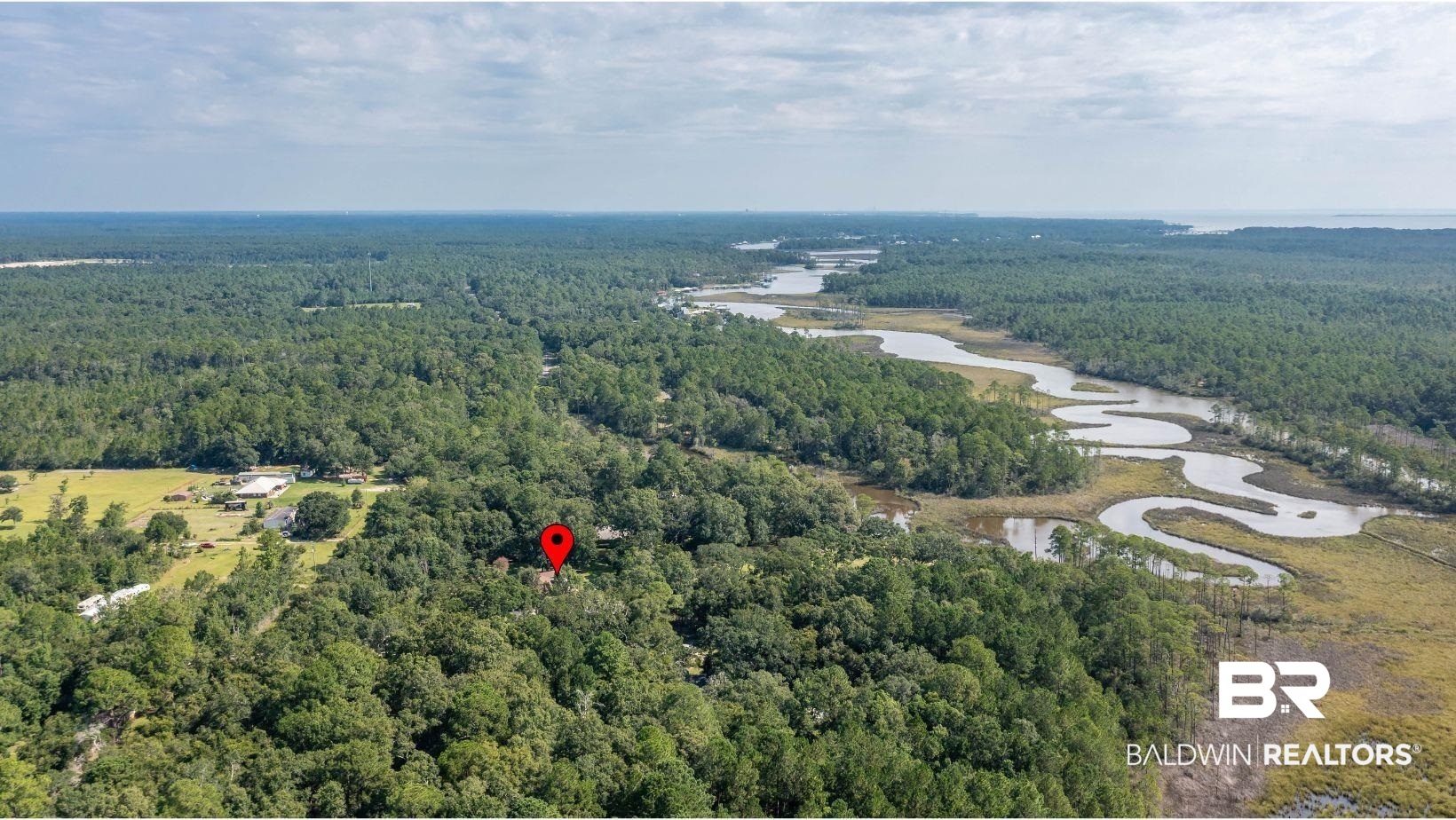 13677 Rebel Road Coden, AL 36523 - Photo 58 of 61 Aerial perspective showcasing expansive wooded terrain
