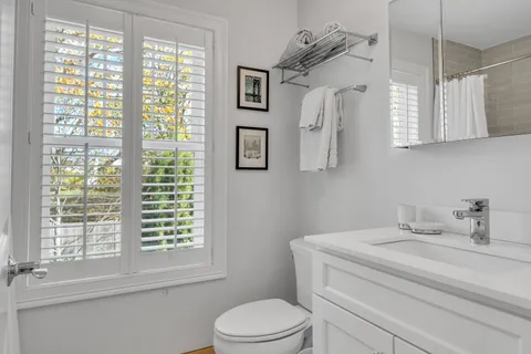 a workspace with furniture and wooden floor