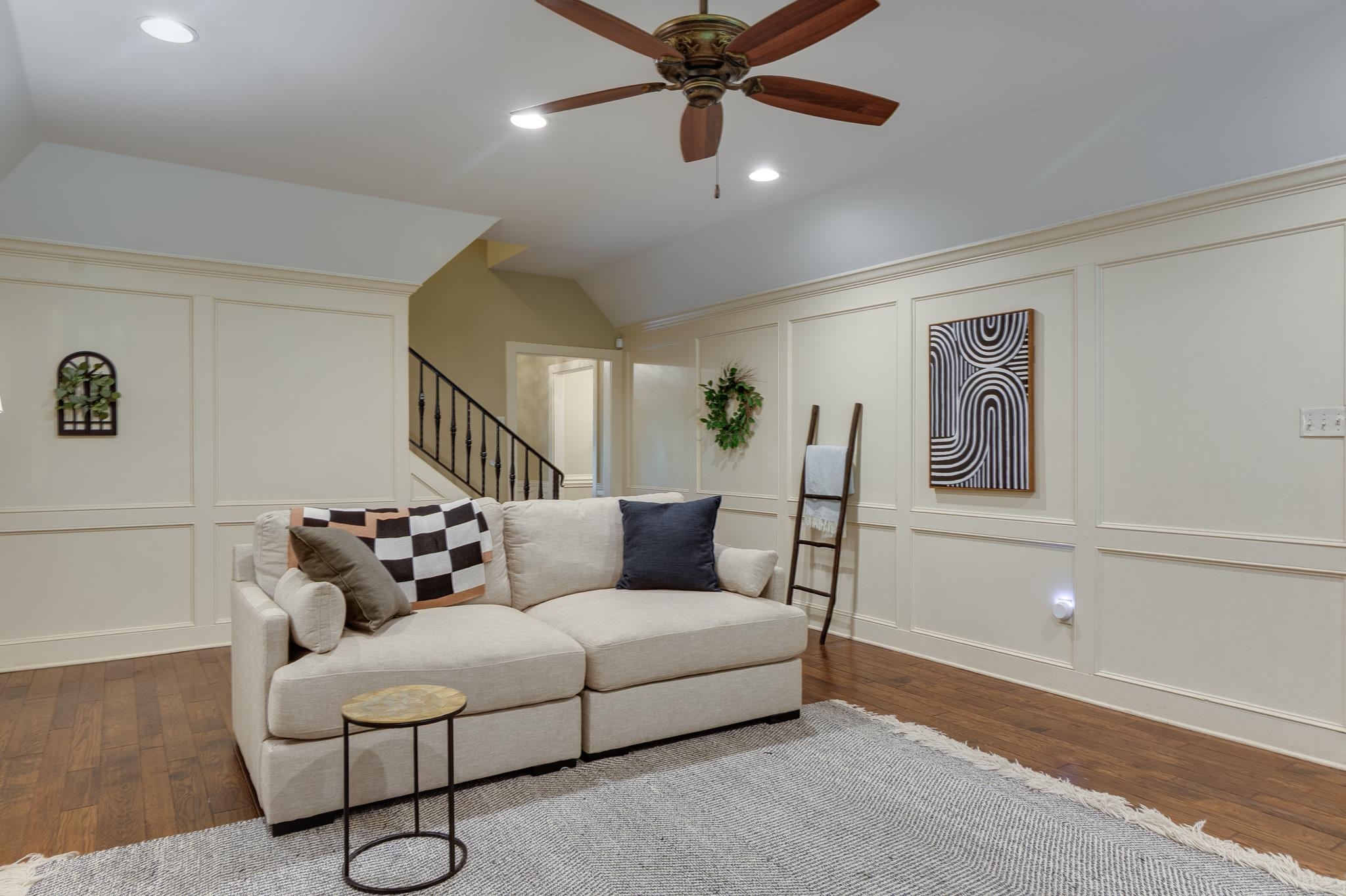 791 North Tree Drive Collierville, TN 38017 - Photo 10 of 27 Spacious room featuring wood-finish flooring, recessed lighting, and a ceiling fan
