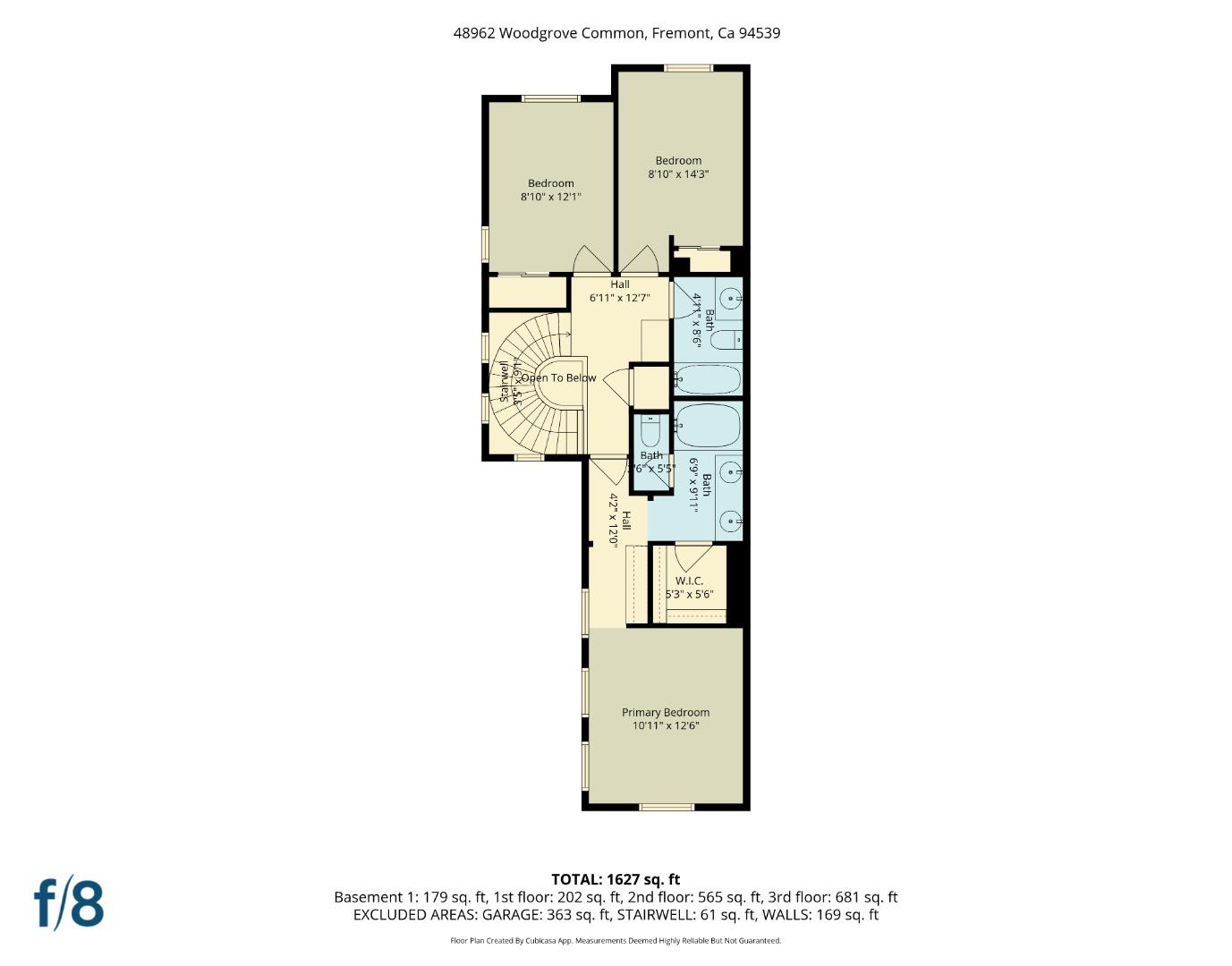 48962 Woodgrove Common Fremont, CA 94539 - Photo 35 of 36 a picture of a floor plan
