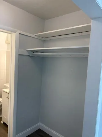 a close view of closet