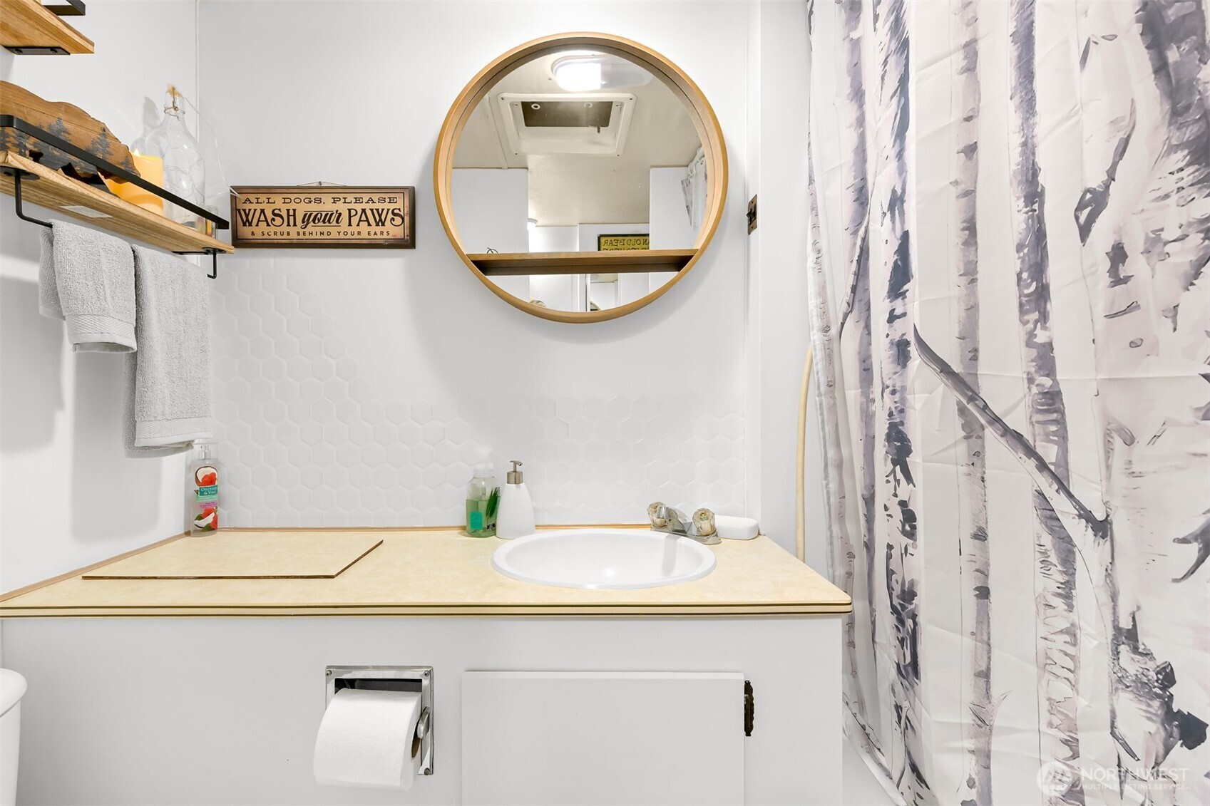 1010 Maple Lane Maple Falls, WA 98266 - Photo 13 of 40 a bathroom with a sink and a mirror
