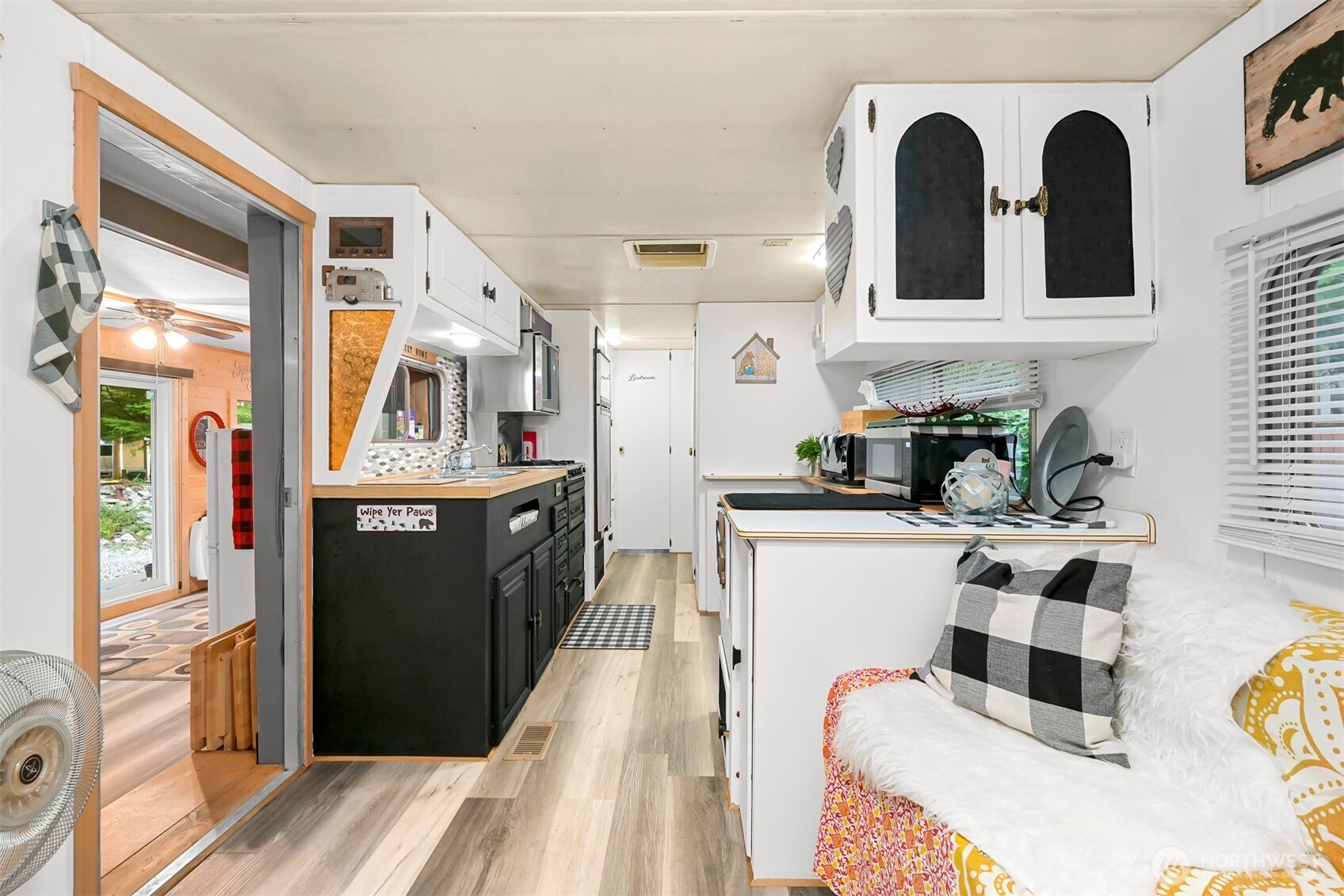 1010 Maple Lane Maple Falls, WA 98266 - Photo 8 of 40 a kitchen with stainless steel appliances granite countertop a stove a sink and a refrigerator