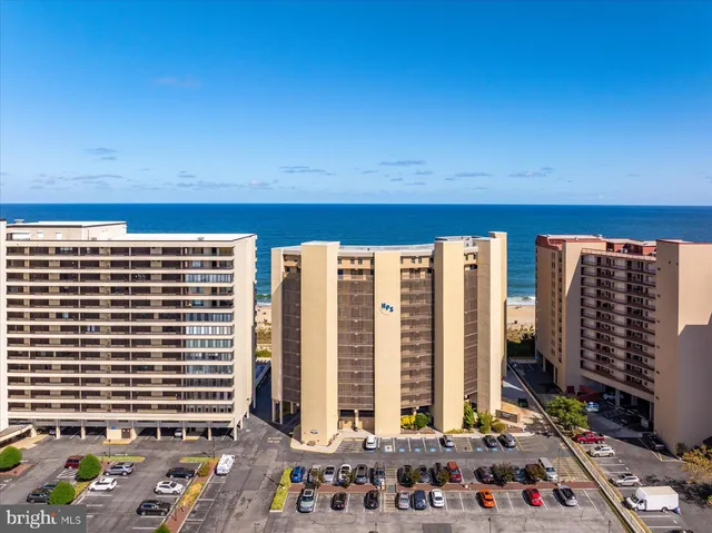 a view of a balcony with many windows