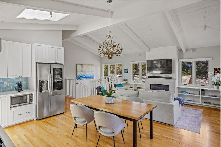 Junipero Street Carmel, CA 93921 - Photo 11 of 33 a view of a dining room with furniture window and wooden floor
