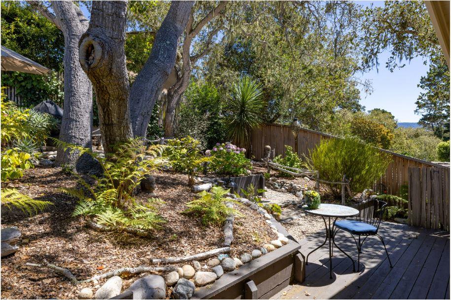 Junipero Street Carmel, CA 93921 - Photo 29 of 33 a view of a chairs and table in the backyard