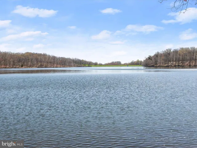 a view of a lake with outside space