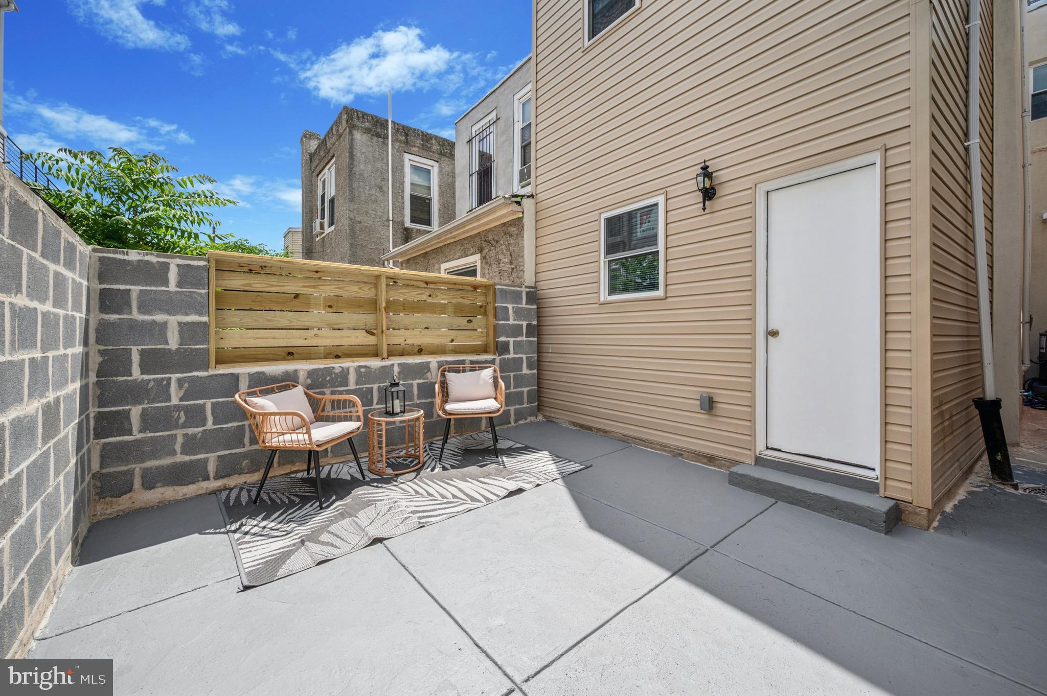 1317 South 19th Street Philadelphia, PA 19146 - Photo 25 of 36 concrete backyard