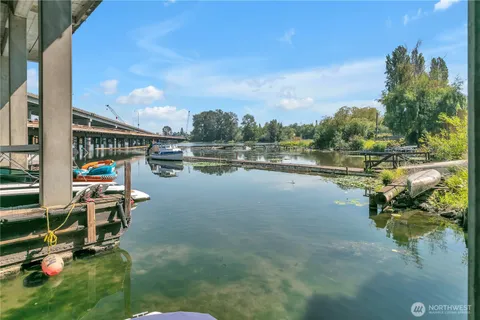 a view of a large building with a city view