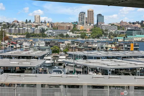 a view of a city and mountains