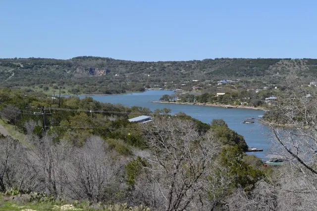 a view of lake and mountain