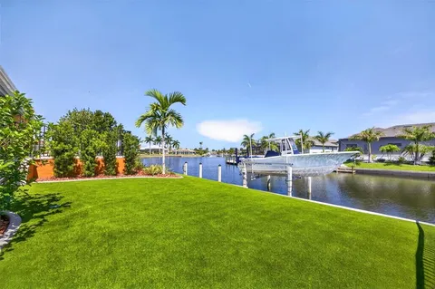 a view of a lake with houses