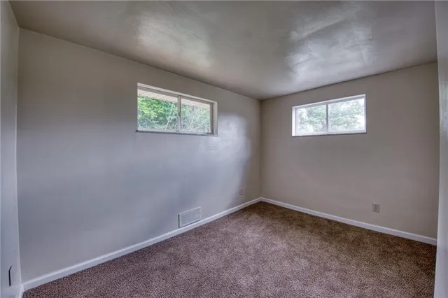 an empty room with a window