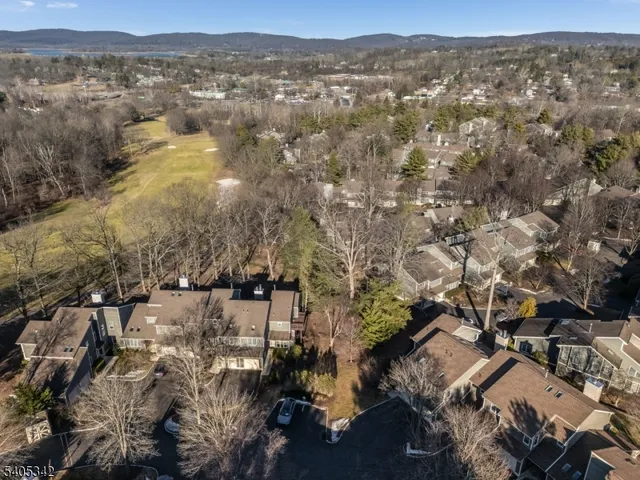 a view of a city with mountain
