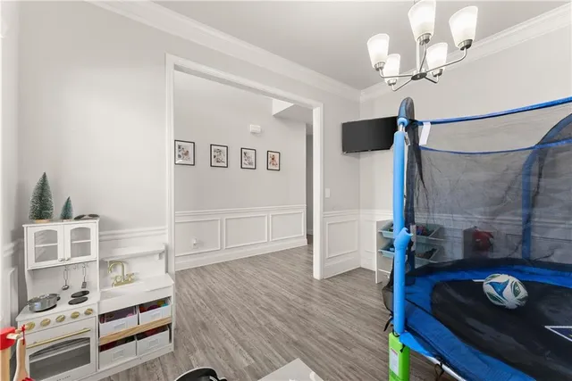 a living room filled with furniture