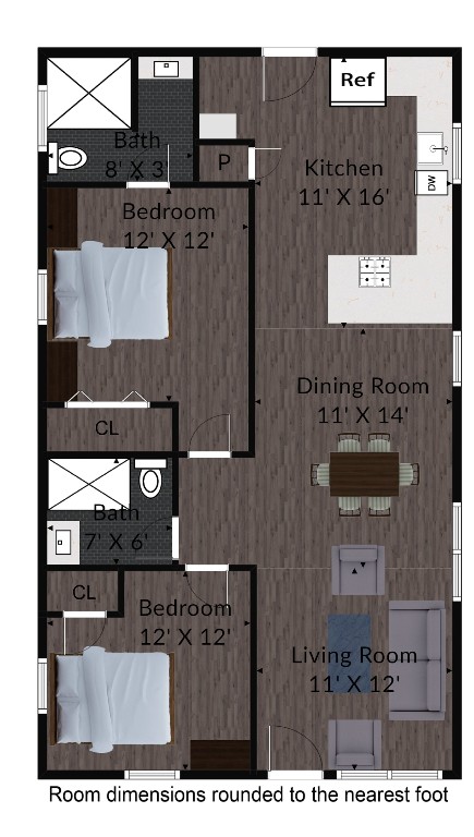 914 East 50th Street Austin, TX 78751 - Photo 27 of 27 Floor plan shows the generous dimensions of the rooms.