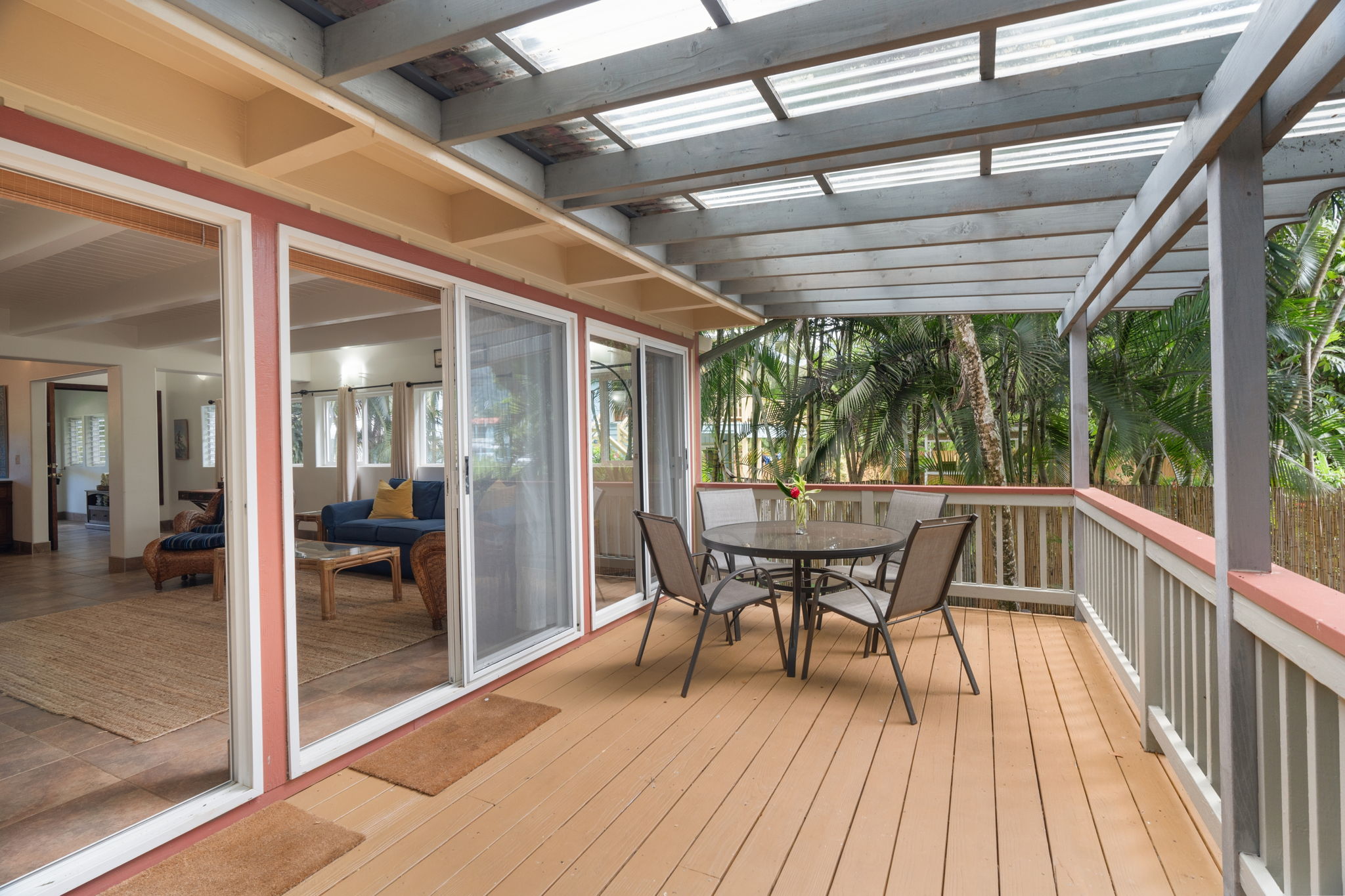 4460 Aku Road Hanalei, HI 96714 - Photo 26 of 30 a view of a chairs and table in the balcony