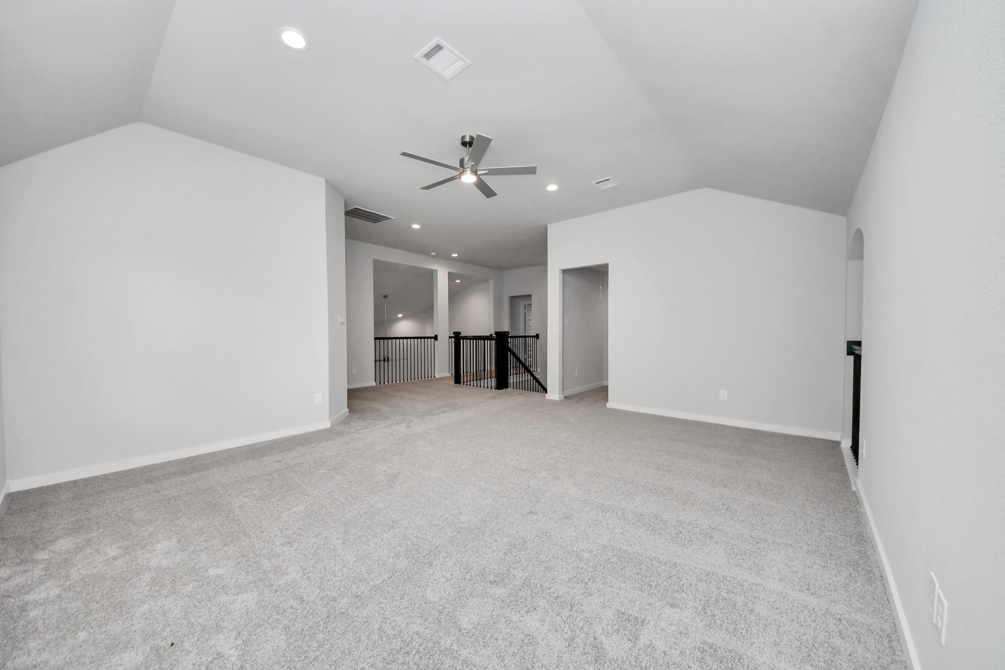3023 Native Spg Drive Spring, TX 77373 - Photo 37 of 50 Ascend to relaxation in this fantastic game room! Ideal for both casual gatherings and adult gaming, it boasts plush carpet, lofty ceilings, custom paint, and ample windows for abundant natural light.