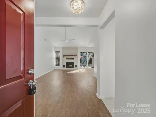 a view of livingroom with furniture and fireplace
