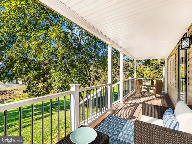 a view of balcony with couch