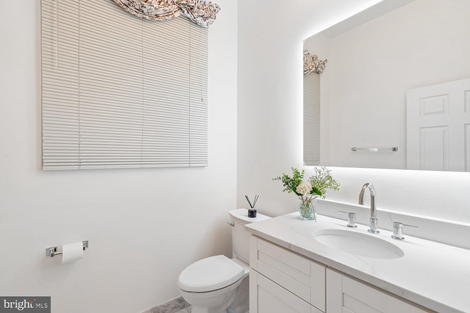 2950 Hobbs Road Glenwood, MD 21738 - Photo 24 of 82 a bathroom with a granite countertop sink a toilet and mirror