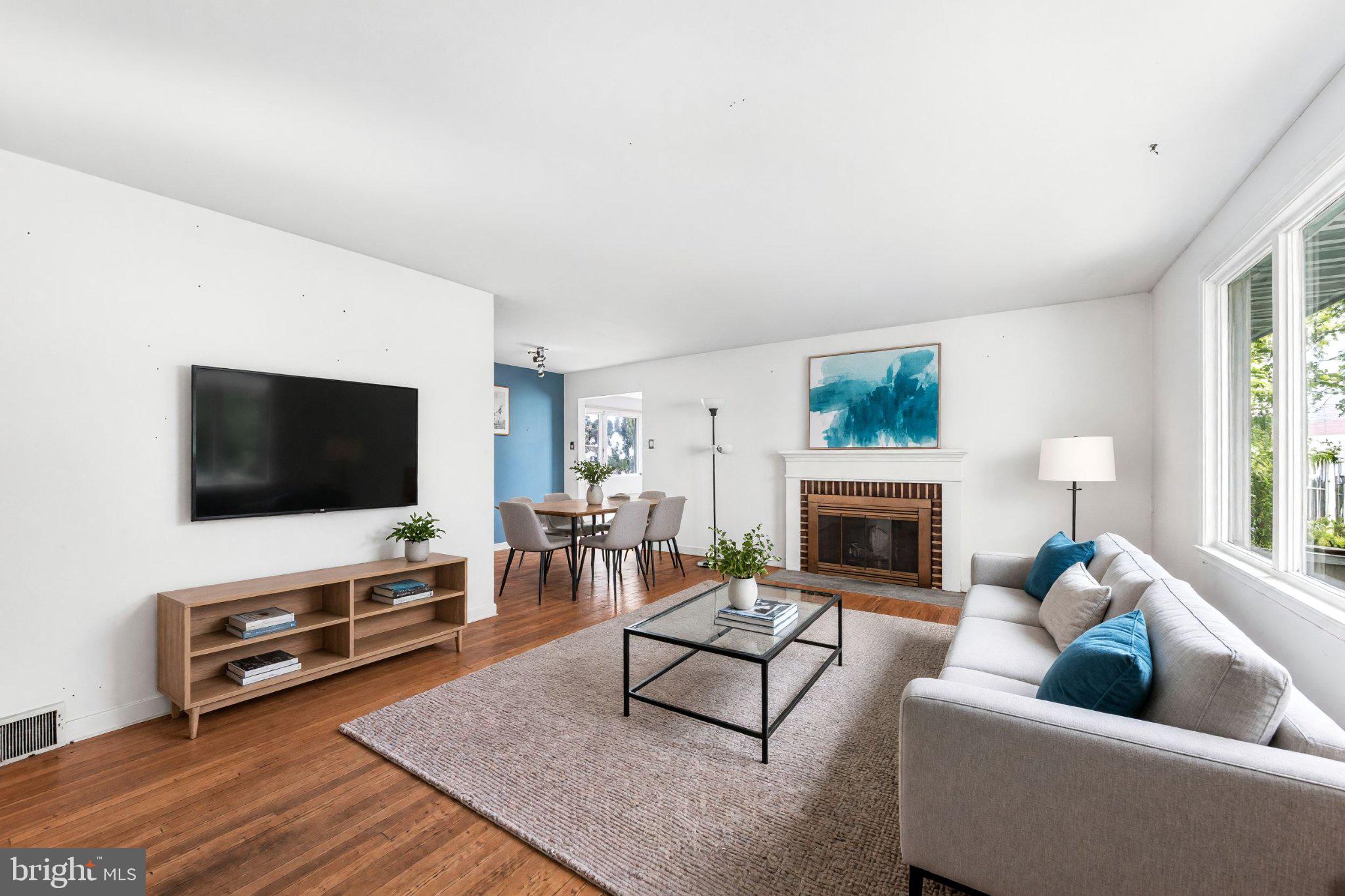 ai rendering of staged living room