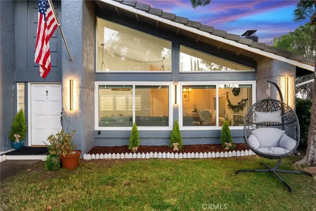 a view of a swimming pool with a lounge chairs