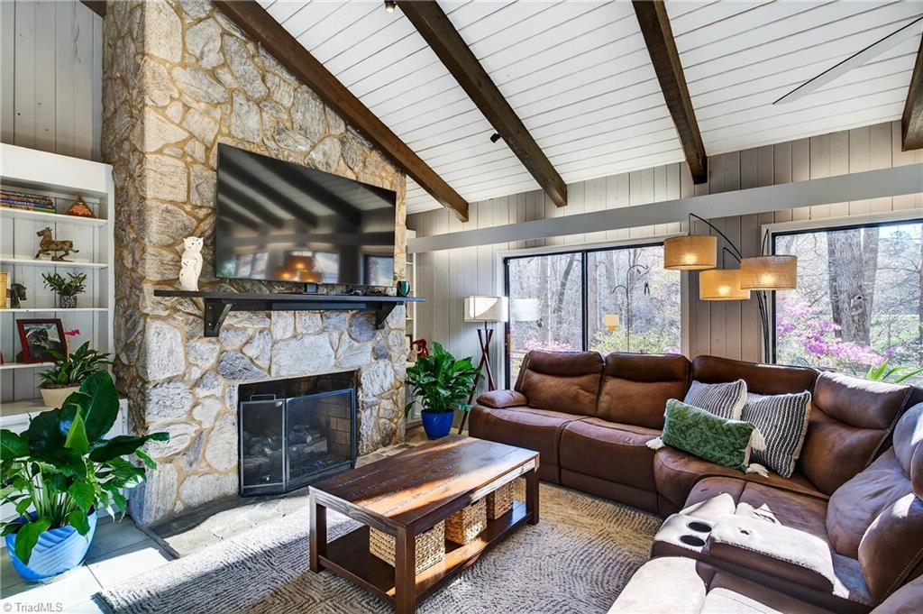 7736 Penns Grove Road Summerfield, NC 27358 - Photo 16 of 50 The coziest fireplace!