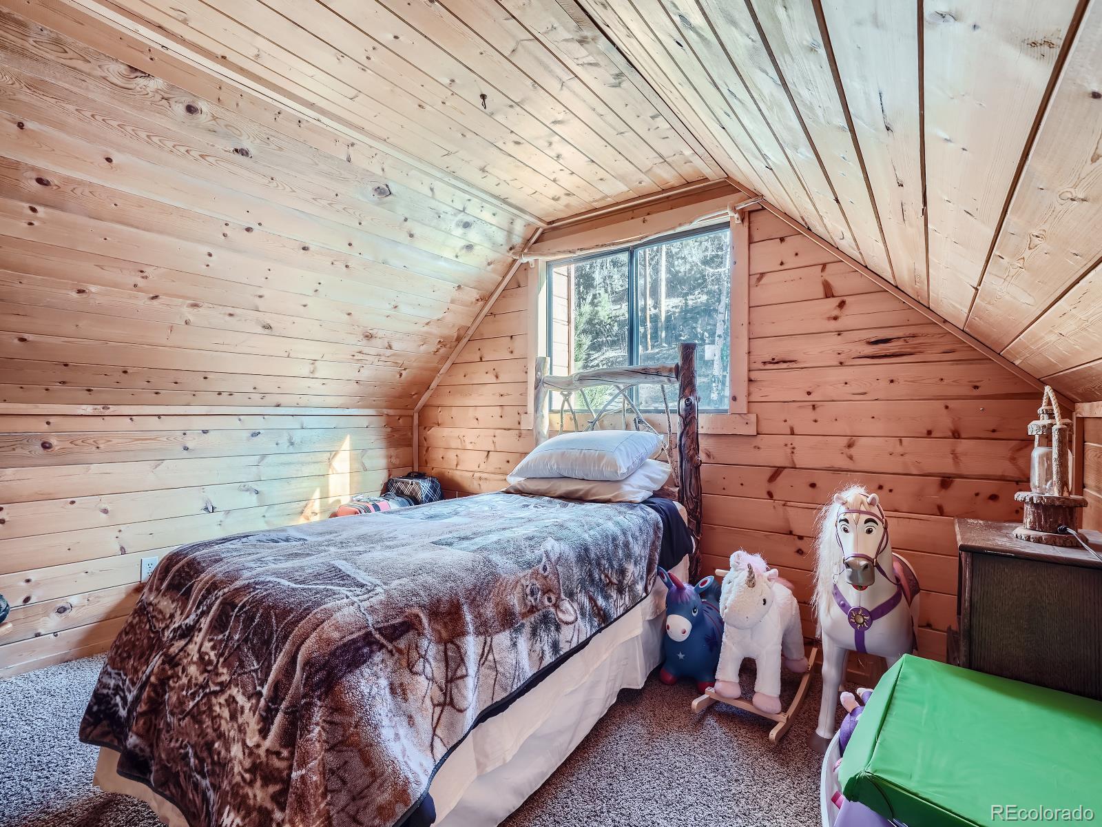 139 Hayes Street Bailey, CO 80421 - Photo 15 of 28 a bedroom with a bed and a window