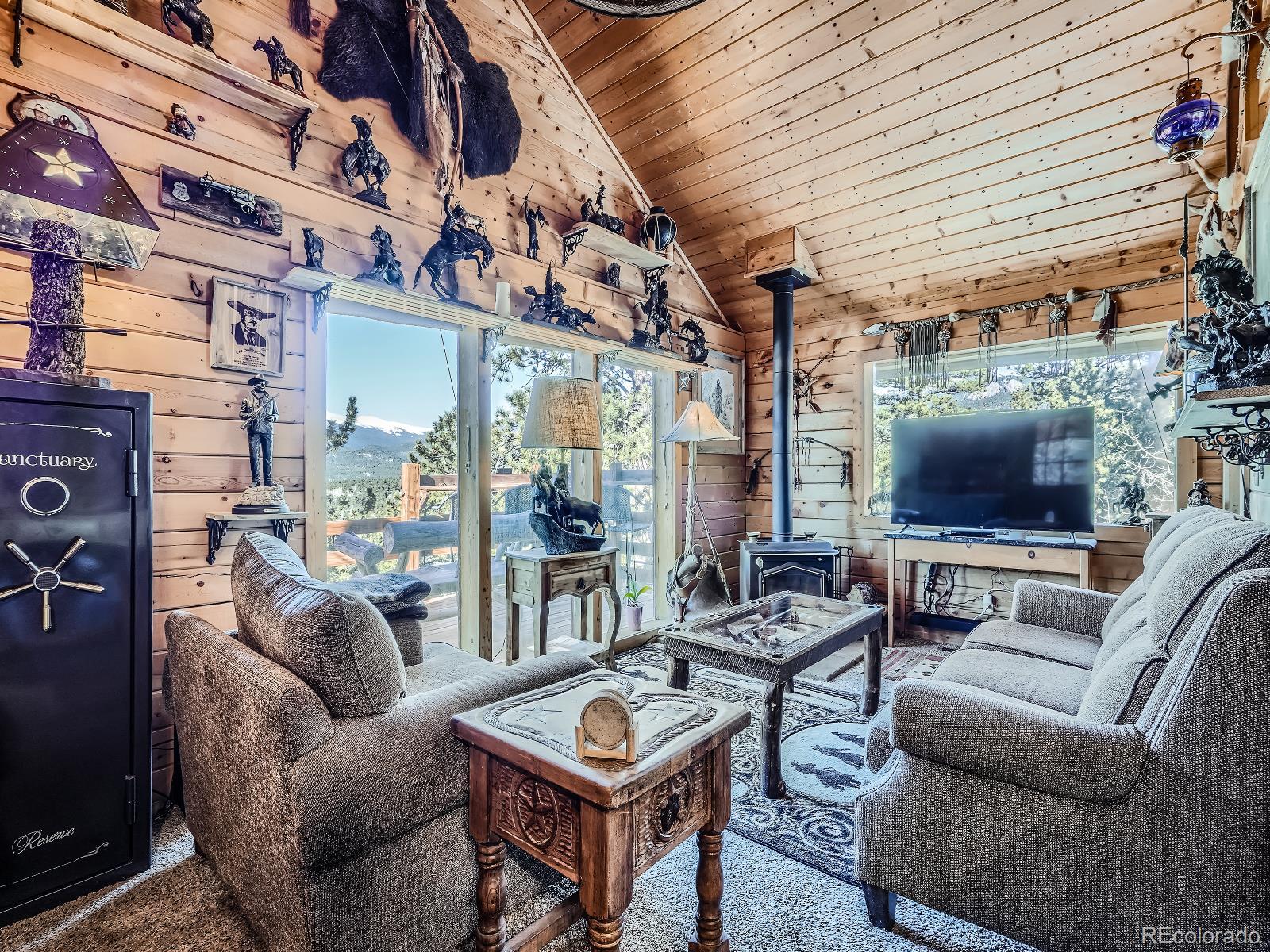 139 Hayes Street Bailey, CO 80421 - Photo 7 of 28 a living room with furniture and a flat screen tv