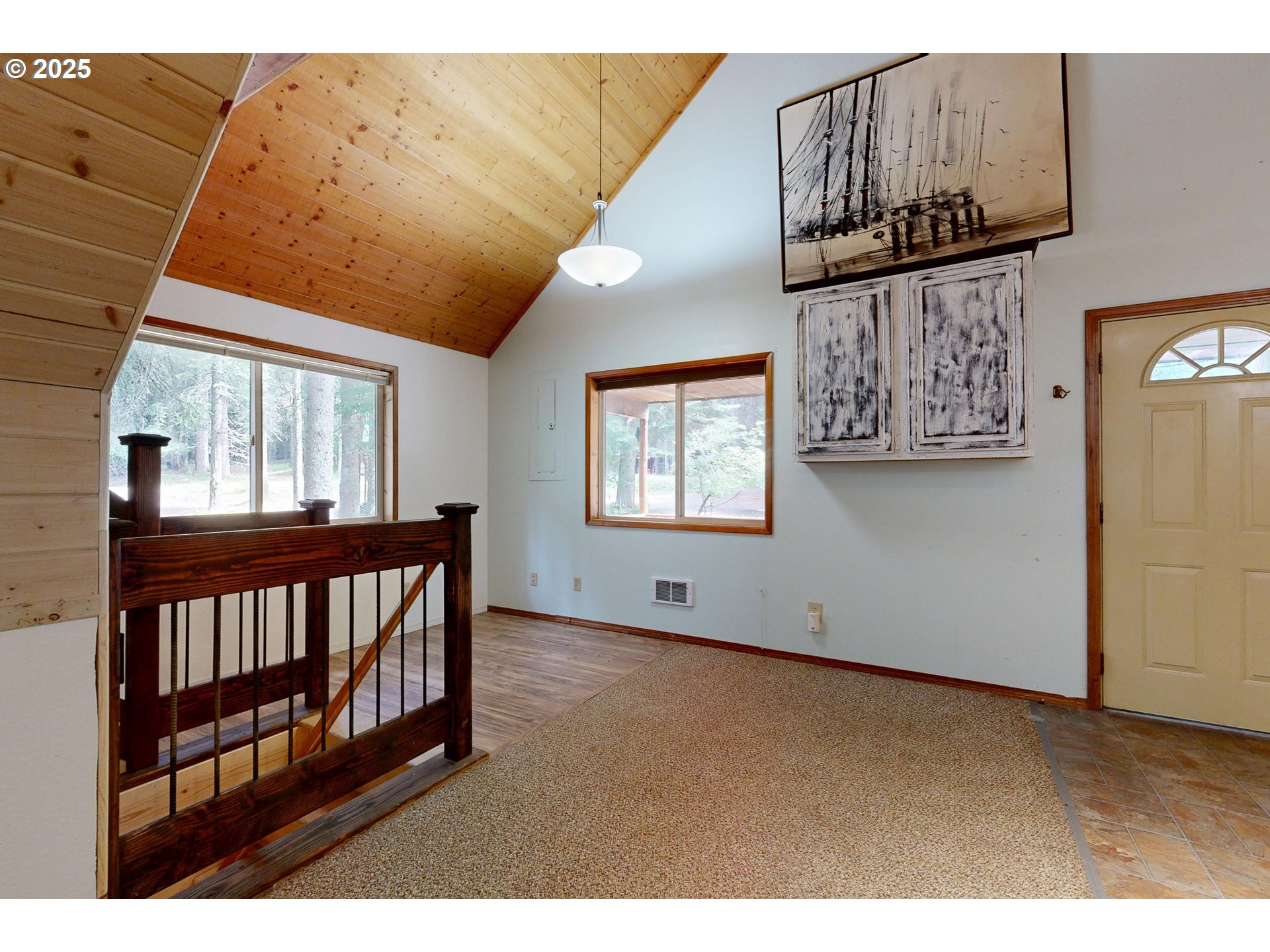 58504 Wildwood Loop Weston, OR 97886 - Photo 16 of 39 a view of entryway with stairs and wooden floor