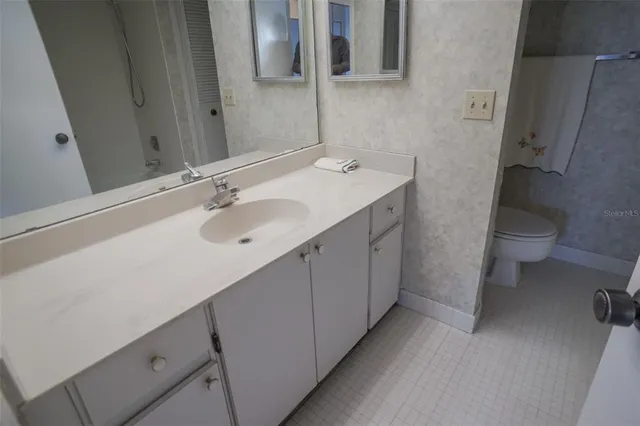 a bathroom with a sink and a toilet