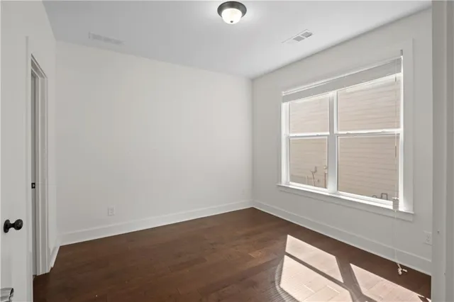 an empty room with a window